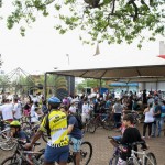 Concentração de ciclistas na Praça Mello Peixoto