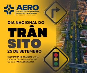 Dia nacional do trânsito amarelo fotográfico comemorativo post para Facebook